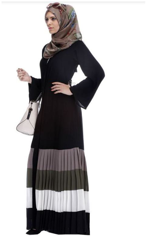 Multi Coloured Pleated Abaya (Made-To-Order)