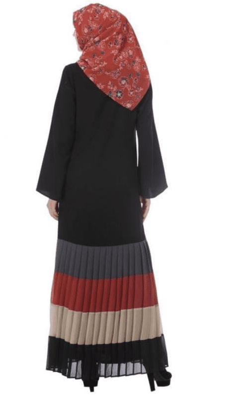 Multi Coloured Pleated Abaya (Made-To-Order)