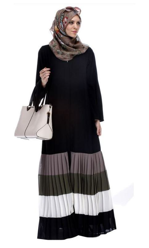 Multi Coloured Pleated Abaya (Made-To-Order)