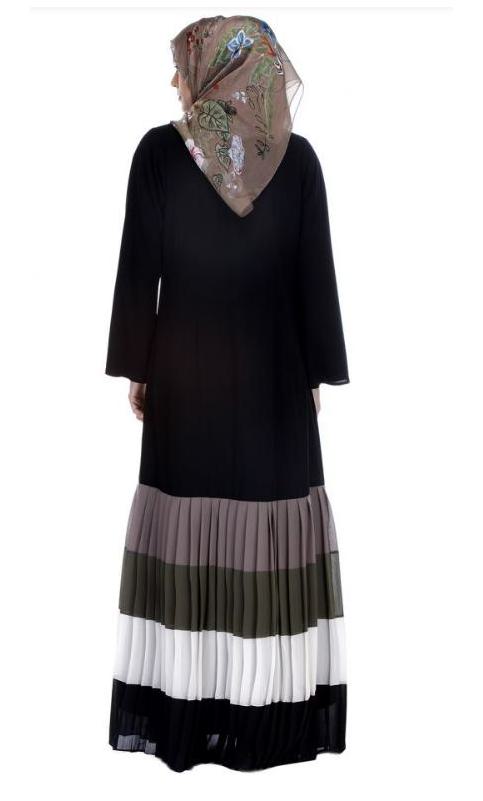 Multi Coloured Pleated Abaya (Made-To-Order)