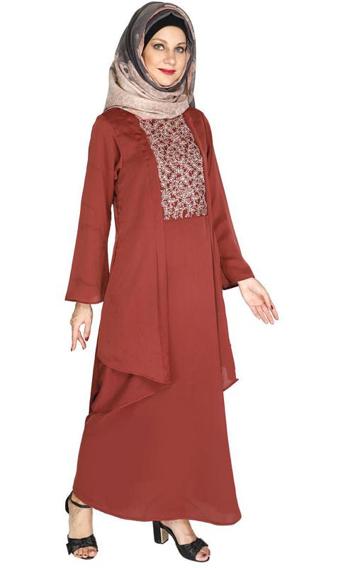 Newfangled Brick Red Abaya