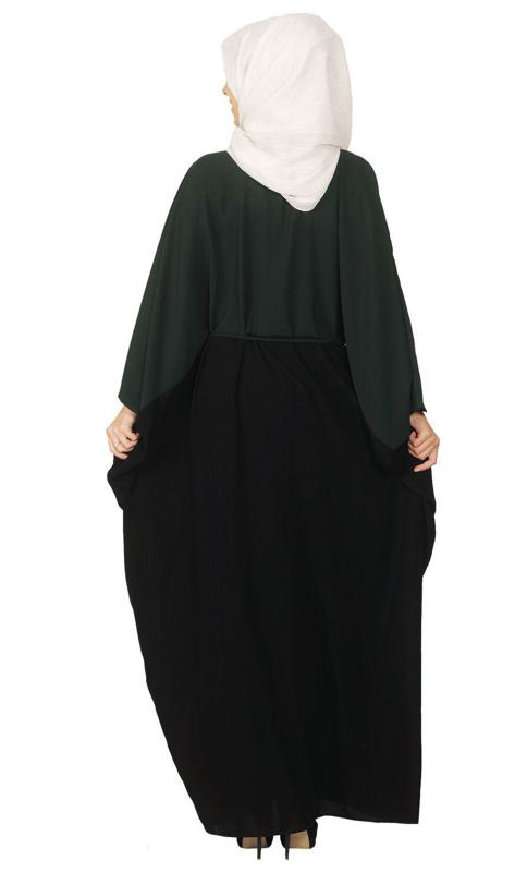 Pearl Embroidered Dark Green Kaftan (Made-To-Order)