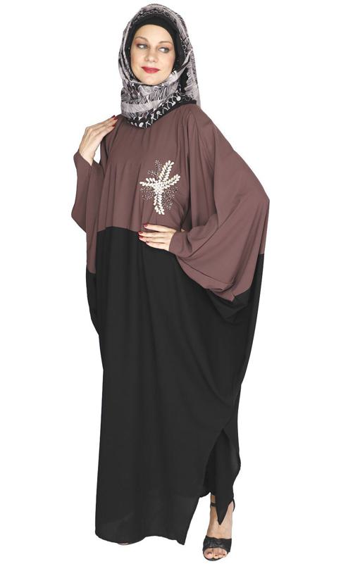 Pearl Embroidered Purple Kaftan (Made-To-Order)