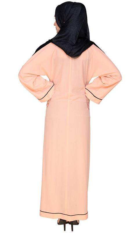 Pocket Dubai Style Abaya With Detailing