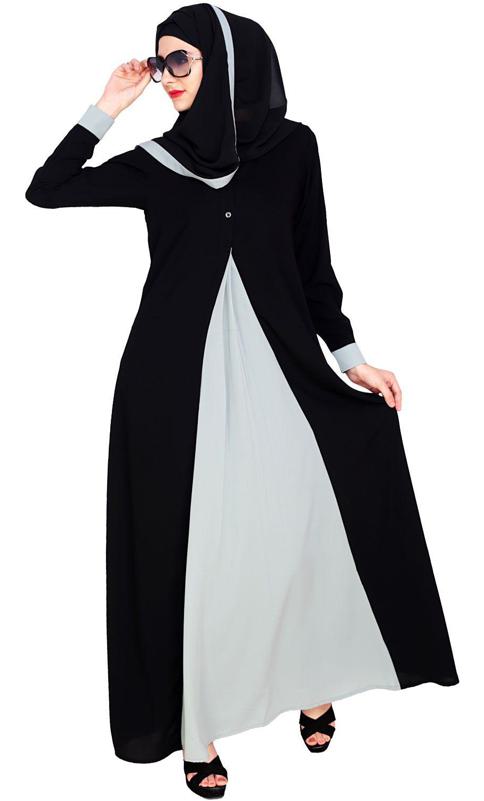 Pretty Sage Green Layered Abaya