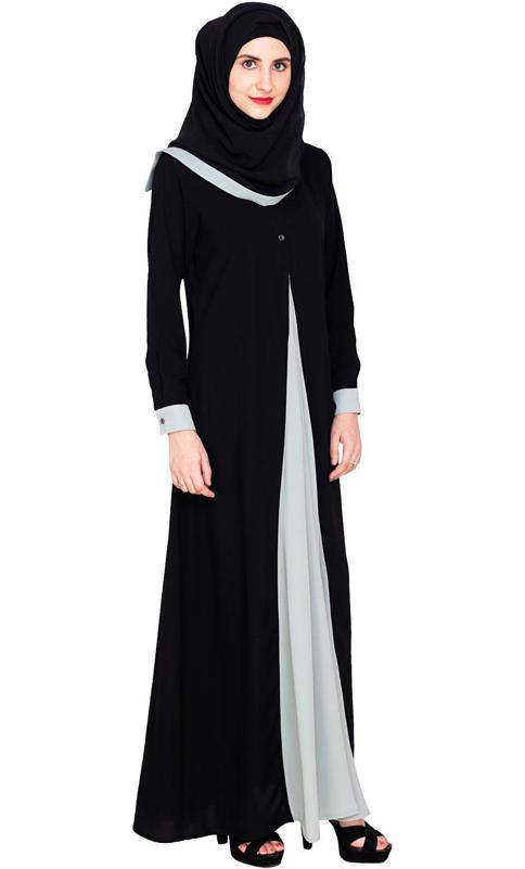 Pretty Sage Green Layered Abaya