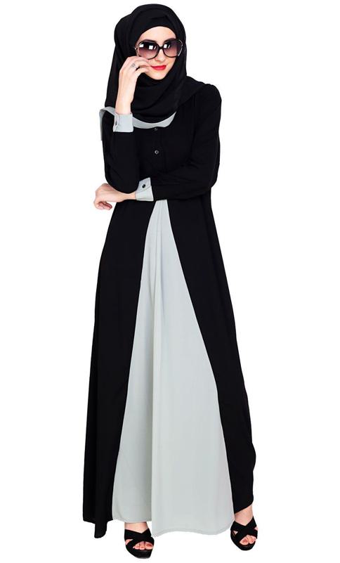 Pretty Sage Green Layered Abaya