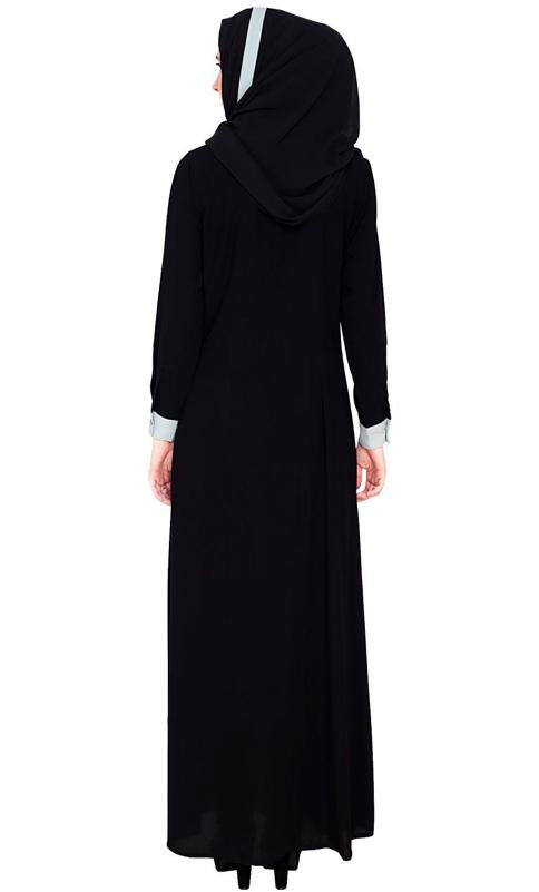 Pretty Sage Green Layered Abaya