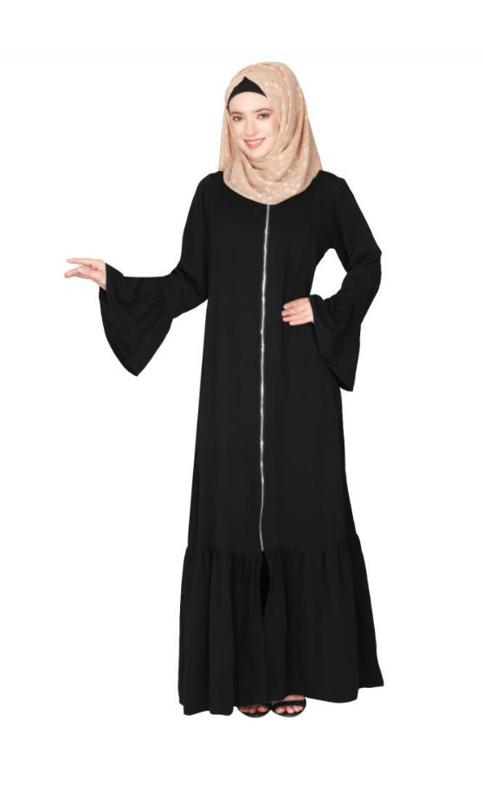 Progressive Newage Black Front Open Abaya