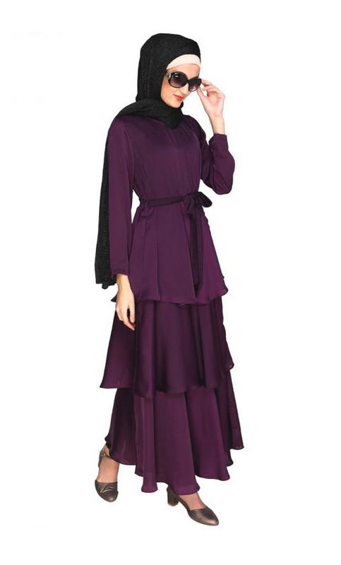 Purple Layered Maxi Dress