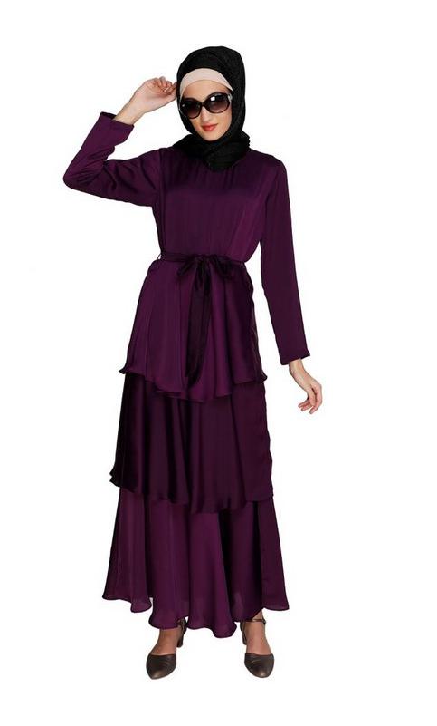 Purple Layered Maxi Dress