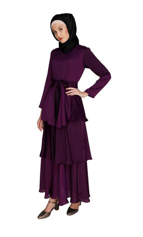 Purple Layered Maxi Dress