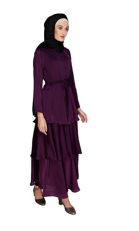 Purple Layered Maxi Dress