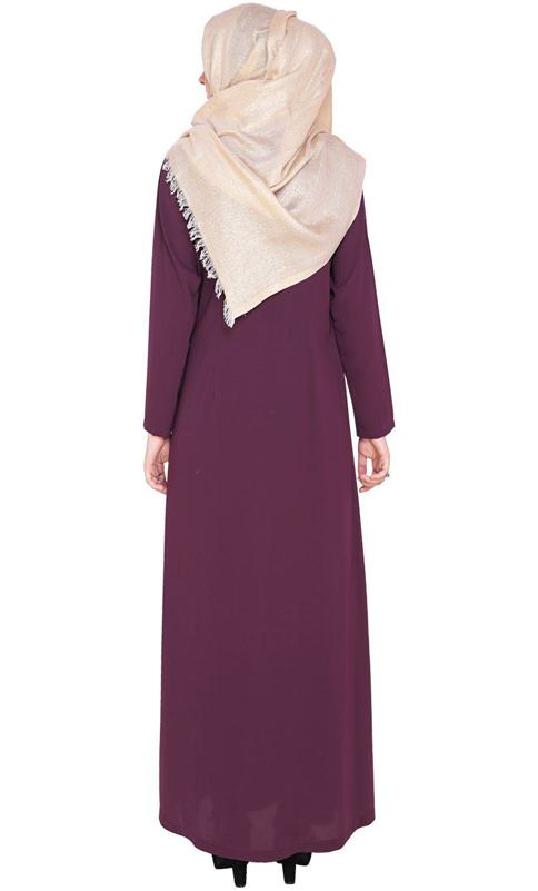 Purple Trendy Abaya Dress
