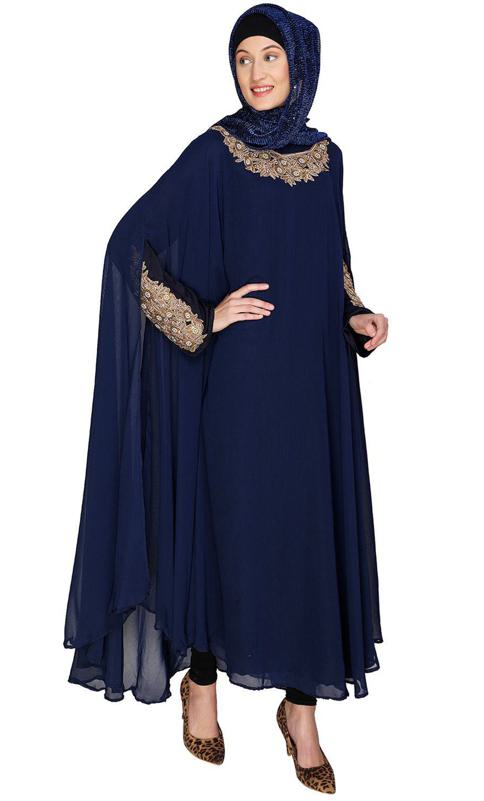 Queen Style Blue Irani Kaftan