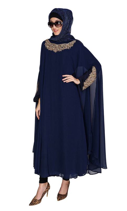 Queen Style Blue Irani Kaftan