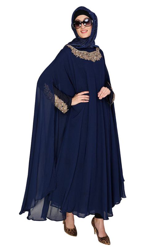 Queen Style Blue Irani Kaftan