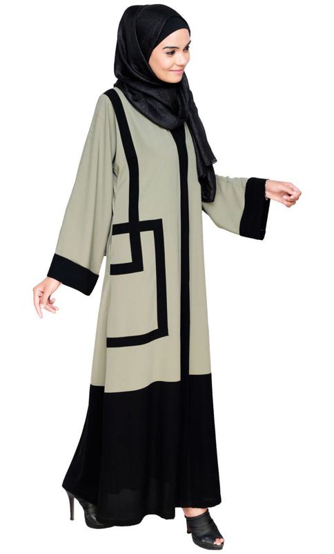 Quirky Dubai Style Mint Abaya With Detailing (Made-To-Order)