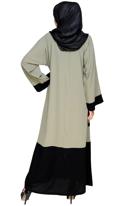 Quirky Dubai Style Mint Abaya With Detailing (Made-To-Order)