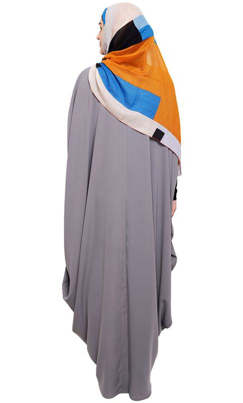 Quirky Jersy Sleeve Grey Kaftan (Made-To-Order)