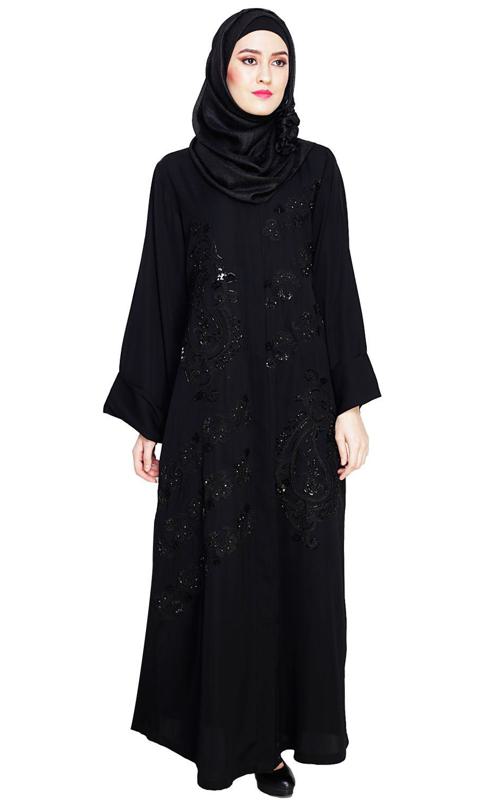 Regal Black Dubai Style Abaya