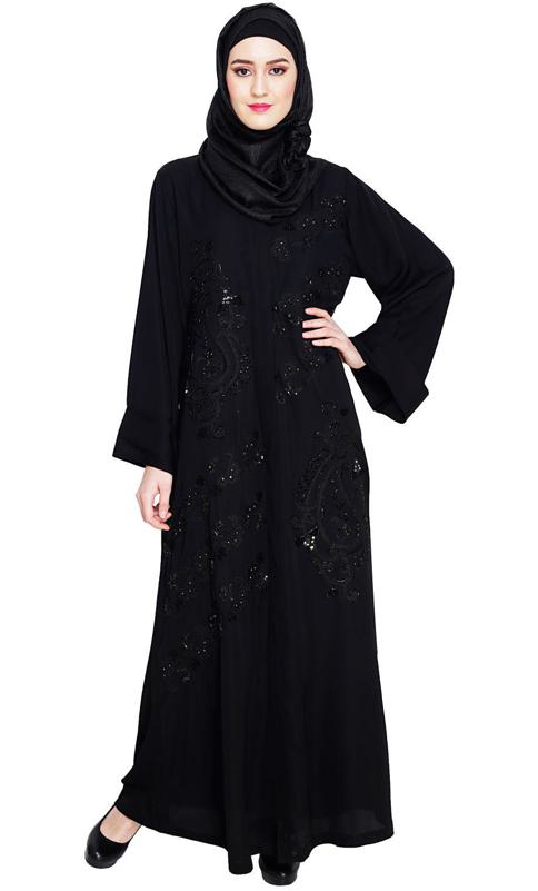 Regal Black Dubai Style Abaya