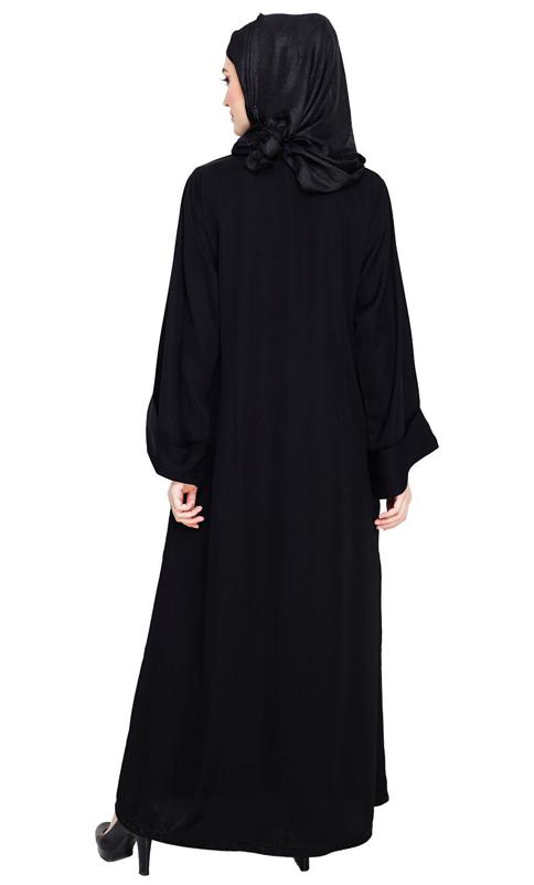Regal Black Dubai Style Abaya