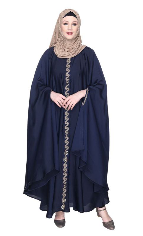 Regal Navy Blue Luxury Kaftan (Made-To-Order)