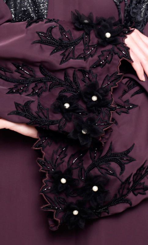 Regal Purple Dubai Style Abaya (Made-To-Order)