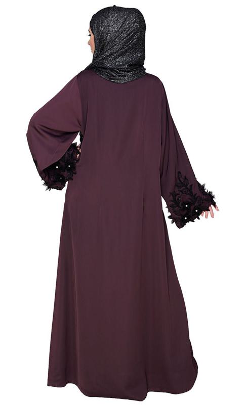 Regal Purple Dubai Style Abaya (Made-To-Order)