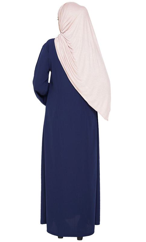 Resham Ornate Blue Dubai Style Abaya