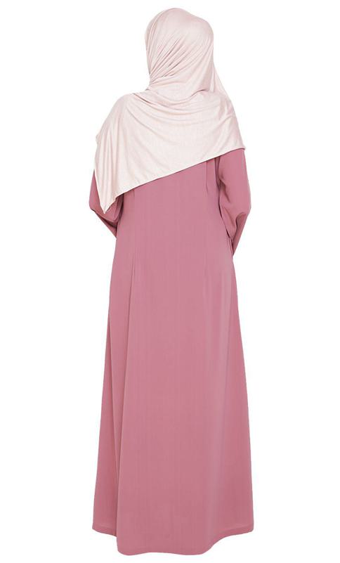 Resham Ornate Onion Pink Dubai Style Abaya