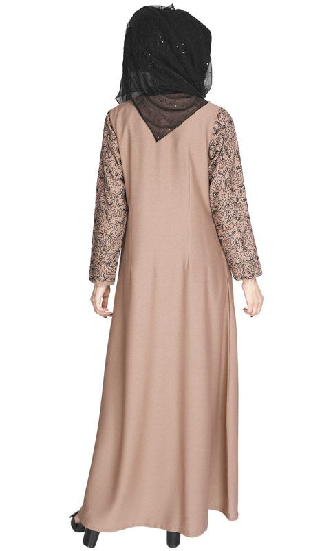 Role Down Beige Abaya