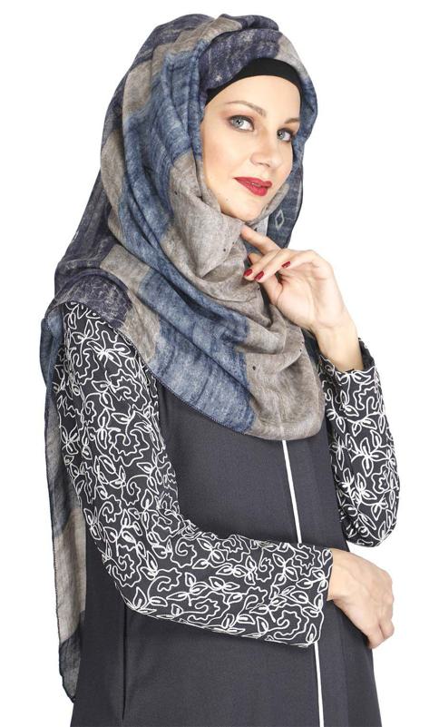 Role Down Grey Abaya (Made-To-Order)