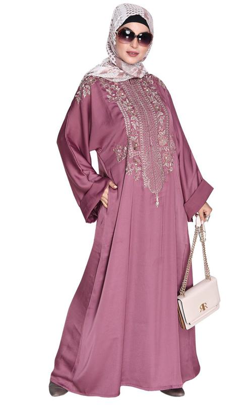 Royal Onion Pink Dubai Style Abayas