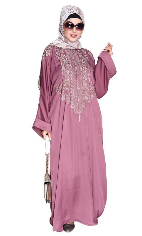 Royal Onion Pink Dubai Style Abayas