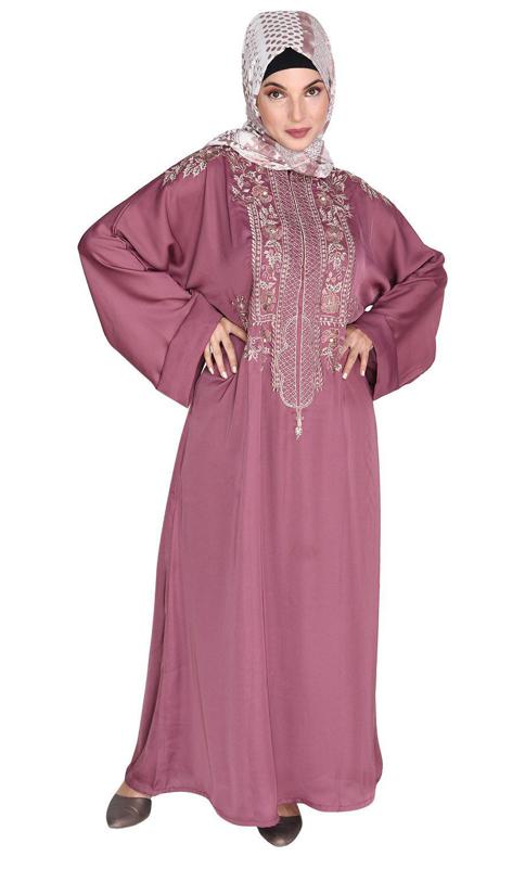 Royal Onion Pink Dubai Style Abayas