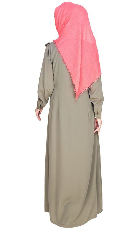 Ruffled Affair Dead Mint Abaya