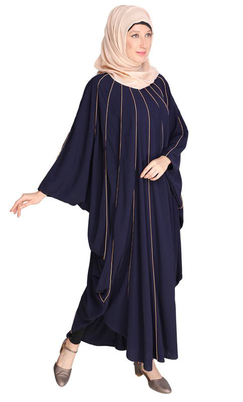 Sassy Panelled Blue Kaftan (Made-To-Order)