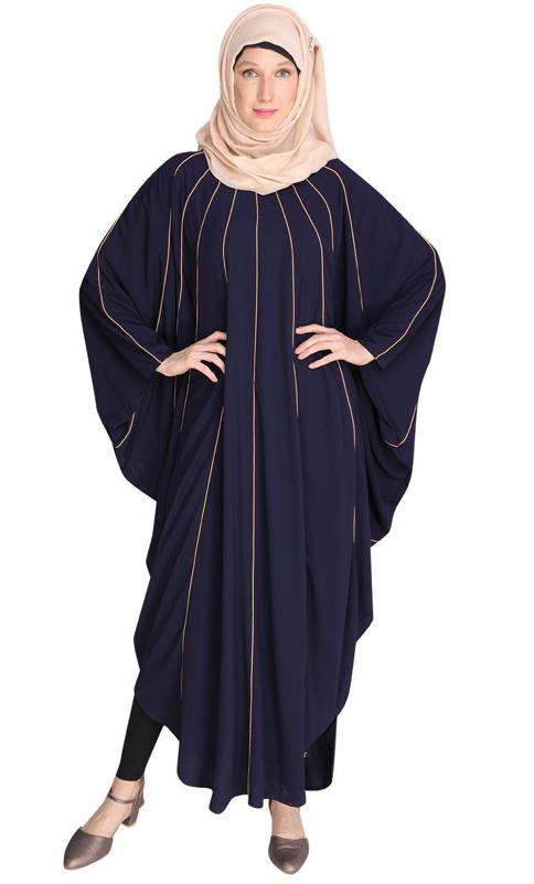 Sassy Panelled Blue Kaftan (Made-To-Order)