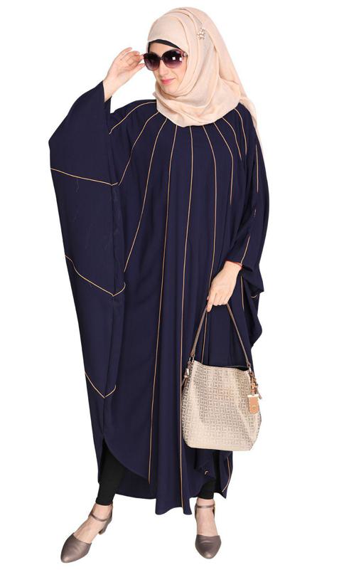 Sassy Panelled Blue Kaftan (Made-To-Order)