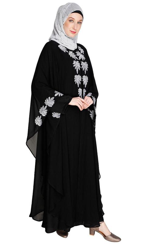 Sequence Enriched Black Kaftan