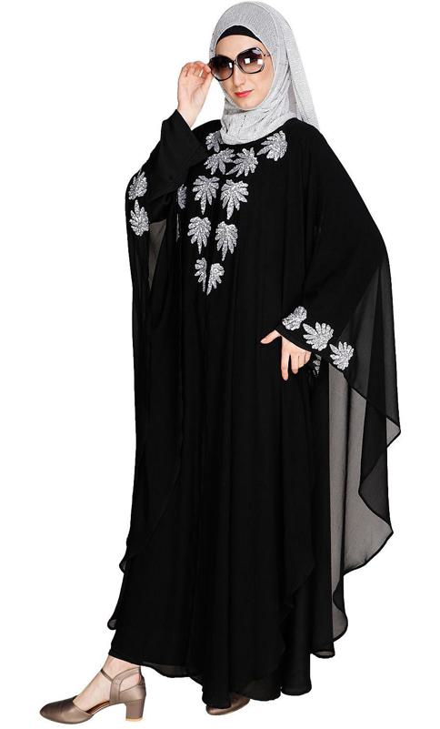Sequence Enriched Black Kaftan