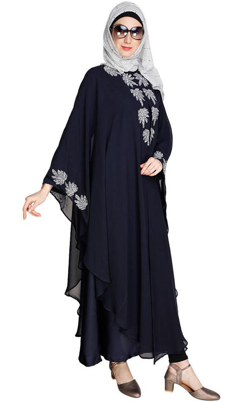 Sequence Enriched Dark Blue Kaftan (Made-To-Order)