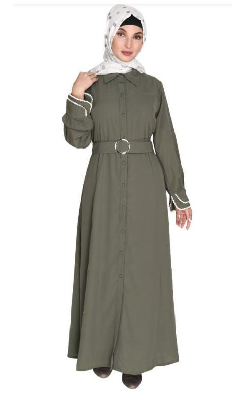 Shirt Style Dead Mint Maxi Dress