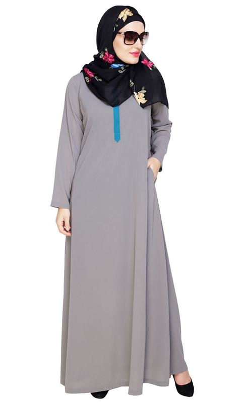 Sober Grey Abaya (Made-To-Order)