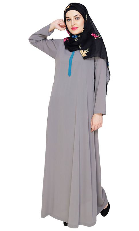 Sober Grey Abaya (Made-To-Order)