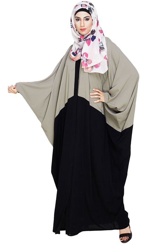 Spiffy Black and Dead Mint Kaftan (Made-To-Order)