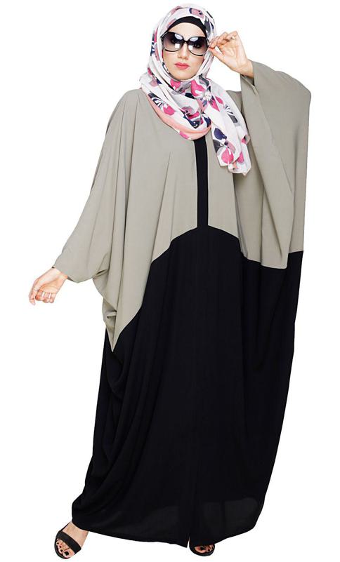 Spiffy Black and Dead Mint Kaftan (Made-To-Order)