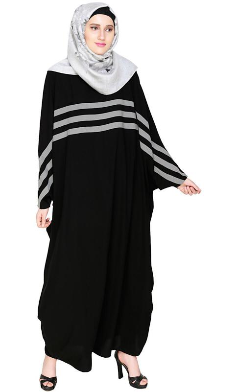 Sporty Kaftan With Grey Detailing (Made-To-Order)